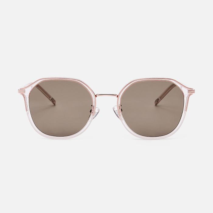 Byumaeb Tidy_Polygonal Half-Rim Soltex Sunglasses