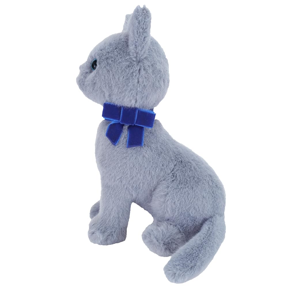 Sunlemon Jolly Gray Sitting 13 X 12 X 19 Cm Stuffed Animal Cat P-9052