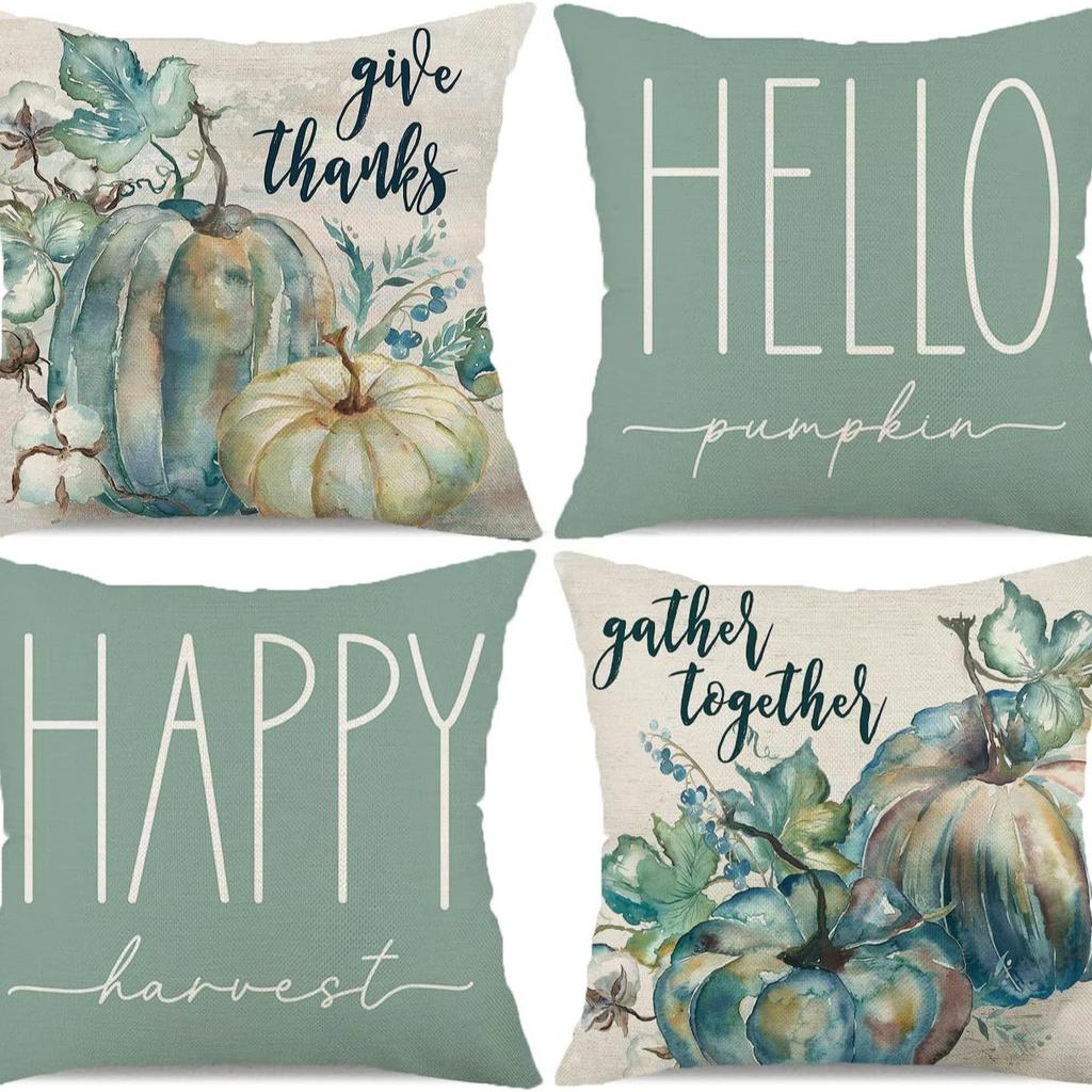 New Thanksgiving Holiday Print Pillow Pillow Sofa Bedside Home Pillow Case Waist Cushion Cover