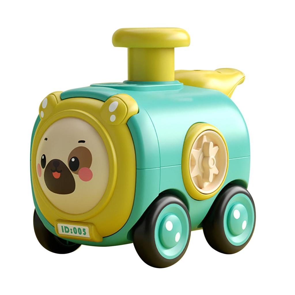 Inertia Train Toy Press Face Changing with Whistle Cartoon Crash Resistant Interaction Toy Train