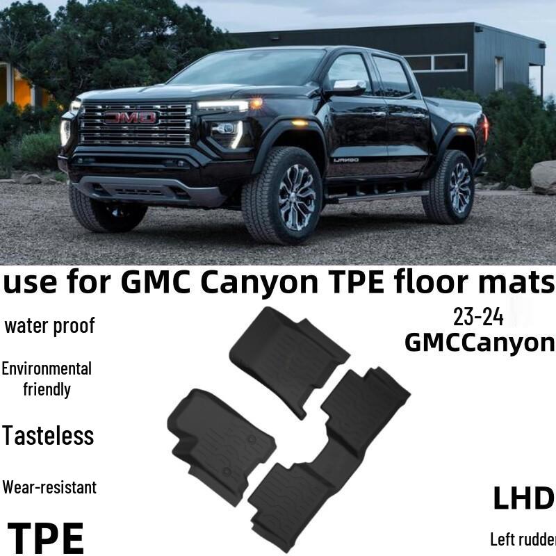 GMC Canyon 23-24 Custom 3D TPE All-Weather Waterproof Floor Mats