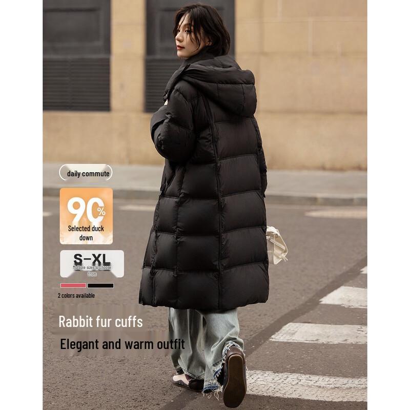 De Mana Women's Hooded Down Jacket with Aerogel & Volcanic Rock Heat Retention