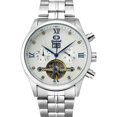 Topmarke Automatische Mechanische Uhr Tourbillon Kalender Mechanische Uhr Geschäft Herrenuhr Multifunktionale Wasserdichte Herrenuhr