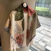 Vintage Polka Dot Printed Light And Thin Scarf Cotton Feel Square Scarf Sunshade Shawl Headscarf Belt Scarf Silk Scarf