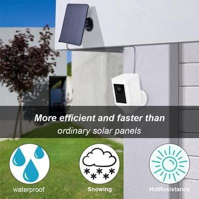 4W 5V Solar Panel Kit with 9.8FT Charging Wire Portable Solar Panel 360 Rotating for Ring Spotlight Camera/Ring Stick Up Camera
