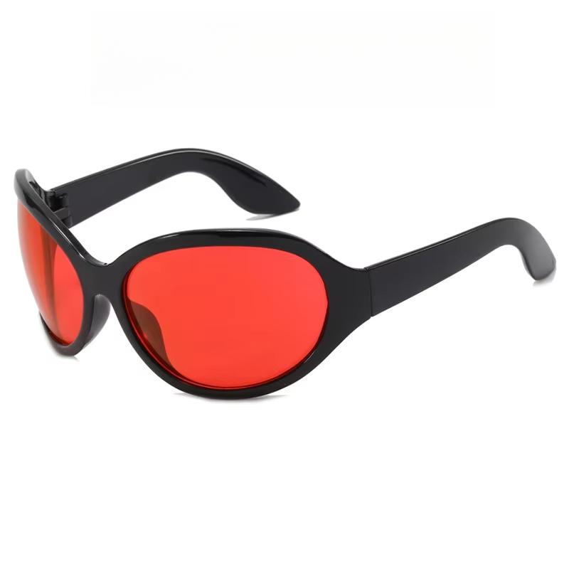 Fashion Y2K Punk Cool Women's Eye Sunglasses New Oval Oversized Glasses Suitable for Street Trends Po Wear Accessories