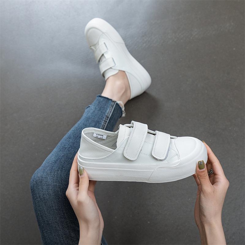 CCVV Damen 2023 Frühling Klettverschluss Casual Sneakers – Bequeme, vielseitige und trendige flache Schuhe