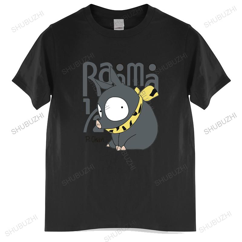 Unisex Oneck Tshirt Fashion Brand Tshirt Black New Unisexs P Chan Ranma 12 T Shirt Anime Akane P Chan Rumiko Martial Japanese Pig