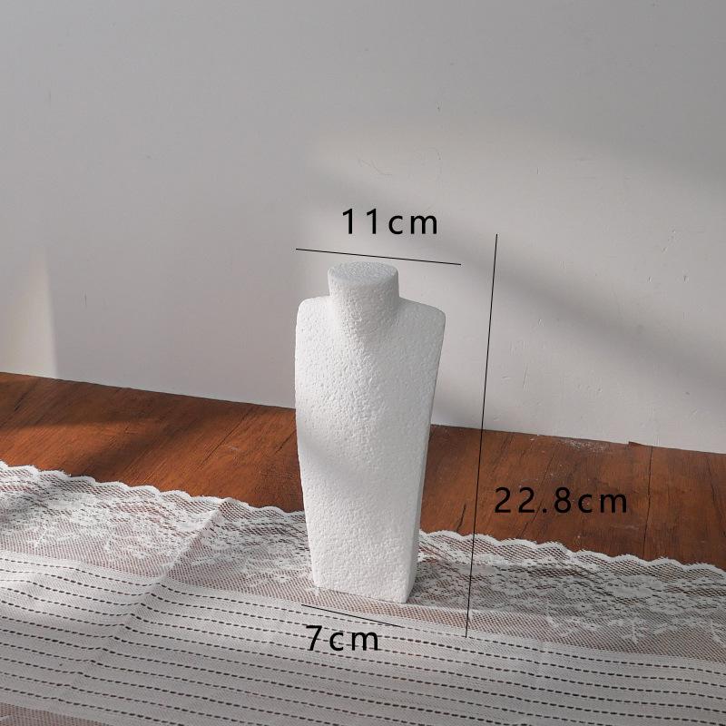 

Gypsum Necklace Display Rack Jewelers Counter Showcase Stand Necklace Jewelry Trinket Holder Household Jewellery Displays Stand