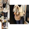 Trendy Street Style Canvas Bucket Bag For Women Spacious With Magnetic Closure