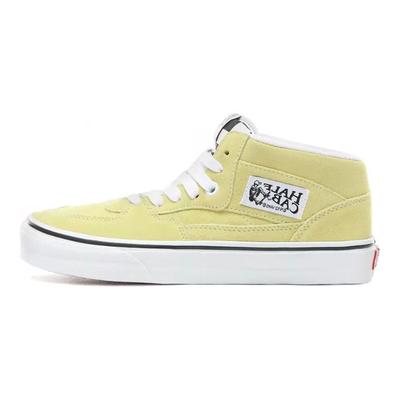 Pro Skate Wildleder Half Cab Mid Top Skateschuhe Damen Skateschuhe Hellgelb VN0A348EVQ2
