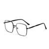 Large Frame Glasses Men'S Metal Square Frame Plain Mirror Large Face Flat Mirror Women Ins