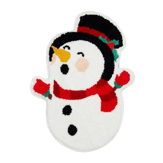 Christmas Floor Mat Xmas Tree Snowman Non-Slip Bathroom Rug Absorbent Washable