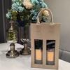 Double Bottle Holder Wine Box Non-woven Fabric Gift Presentation Box Wine Gift Bag with Handle Portable Champagne Package Bags