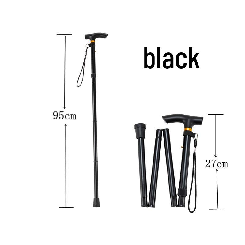 German Quality Ultra-Light 5-Section Telescopic Hiking Poles & Multifunctional Climbing Cane