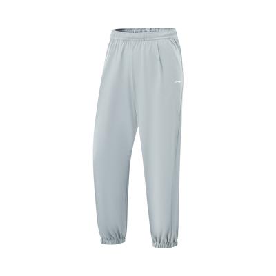 Li Ning Fitness Series Solid Color Mid Waist Ice Silk Quick Dry Cool Comfortable Breathable Versatile Tapered Knit Sports Pants Women Pants AKYV184-2