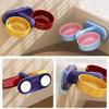Adjustable Elevated Pet Double Bowl Feeder Fashion Detachable Anti-Slip Suction Cup Design Cat Food Water Bowl Platos Para Gatos