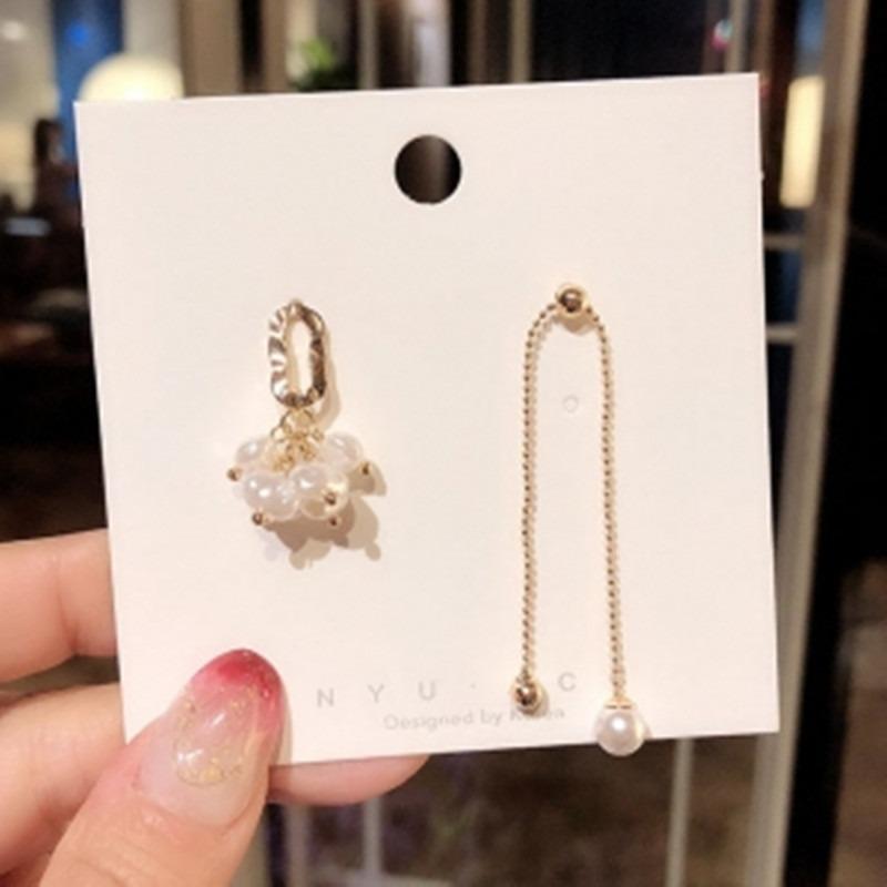 Boucles d'oreilles à longues pampilles pour femmes, style coréen Dongdaemun, design original, boucles d'oreilles polyvalentes