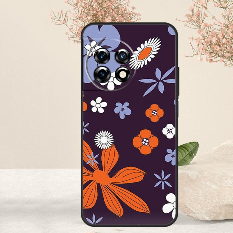 70s hippie Psychedelic floral flowers Case For OnePlus 15R 13R 13T 15 13 12 12R 11 10T 9 10 Pro Nord 5 CE 4 3 Lite N20 N30 Cover