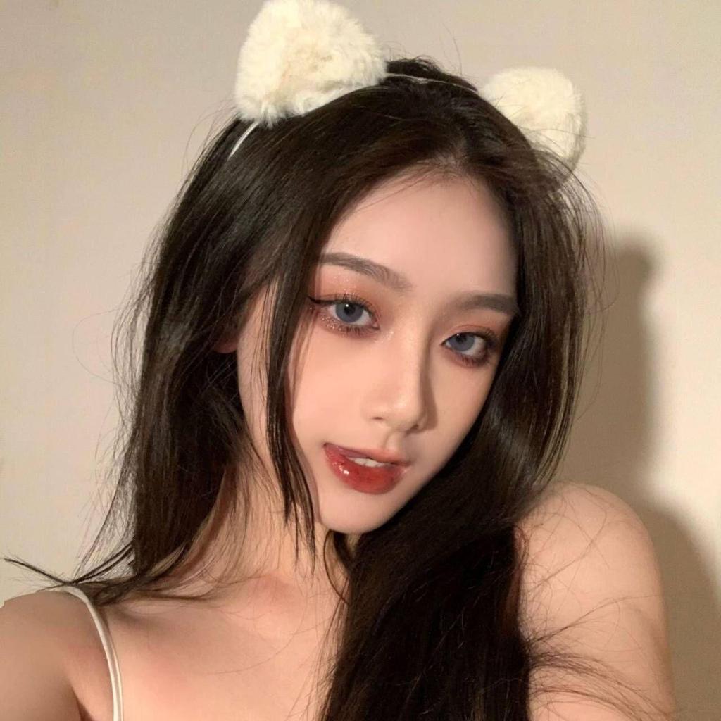 Niedliches japanisches Plüsch-Stirnband mit Katzen- und Fuchsohren für Rollenspiele