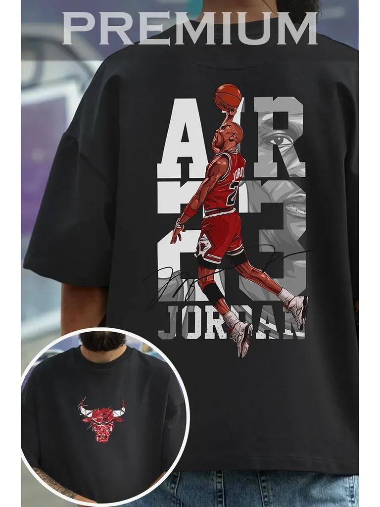T-Shirt 240g Oversized Black Michael Jordan