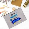 Thank Teacher Print Pencil Case Large Capacity School Stationery Supplies Storage Bags Travel Wash Organizer Gift For Teacher