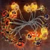 Halloween LED String Lights - Outdoor Pumpkin & Skull Decor