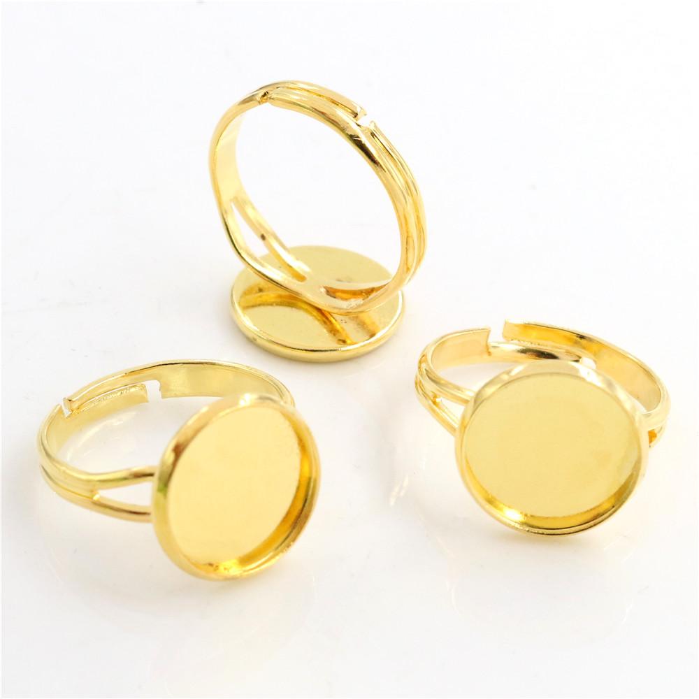 8-20mm 10pcs High Quality IRON Adjustable Ring Settings Blank/Base,Fit 8-20mm Glass Cabochons,Buttons;Ring Bezels