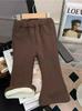 Girls' Velvet Flared Pants - Stylish and Warm, Thickened for Autumn/Winter 2022