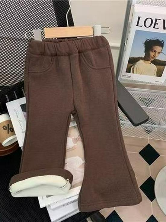Girls' Velvet Flared Pants - Stylish and Warm, Thickened for Autumn/Winter 2022