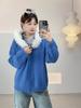AI Yuan 2025 Winter Plus Size Women's Hooded Sweater with Fur Collar & Dual Zipper, Design MM F701.