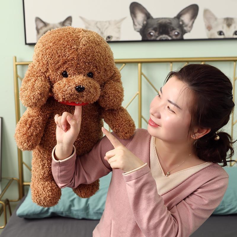 Adorable Teddy Dog Plush Toy Cute Sitting Puppy Doll For Girls Soft And Cuddly