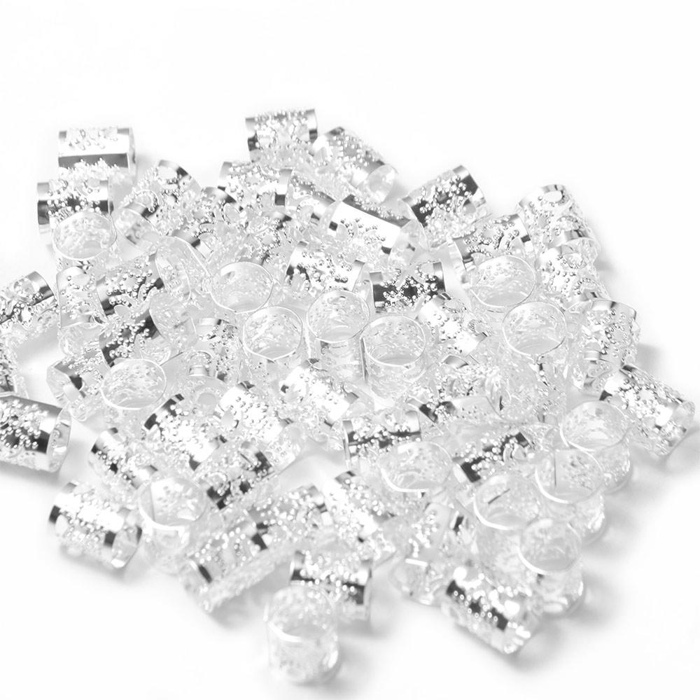 60 Stück Dreadlocks Hohl Aus Haarring Metall Manschettenclips Haarflechtrohre Dreadlocks Perlen Männer