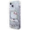 Etui do iPhone 14 Hello Kitty Liquid Glitter Charms srebrny