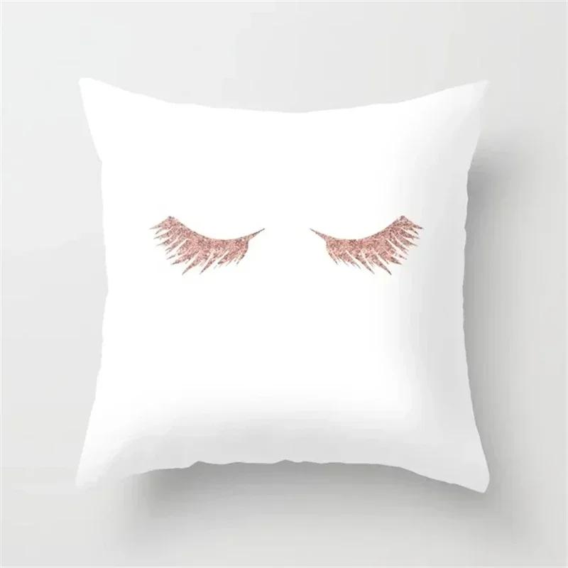 Pink Tropic Pineapple Throw Pillow Covers Geometric Nordic Glitter Polyester Pillow Case Sofa Home Decor Cushion Covers 45X45Cm