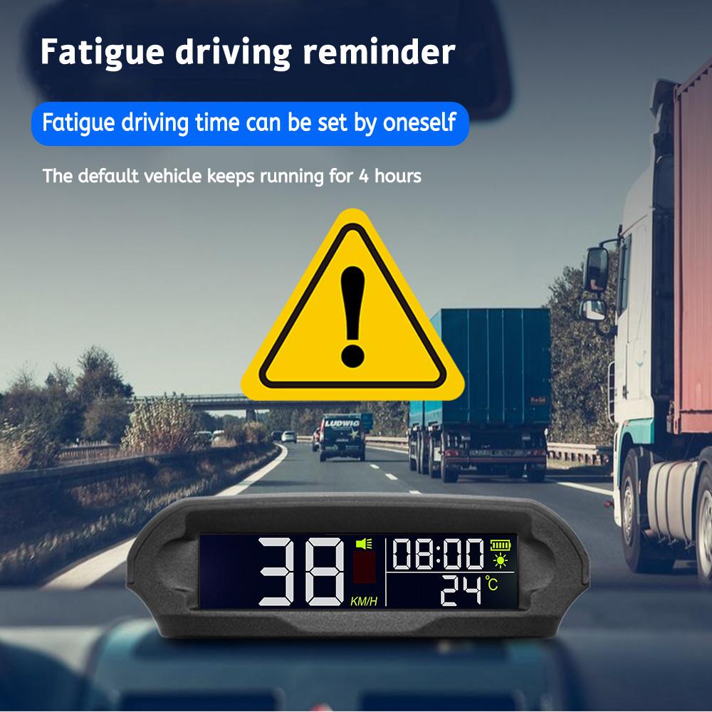 Car Electronic HUD X98 Solar Digital Speedometer Gauge MPH KM/H Windshield Speed Projector Security Alarm Wireless Universal