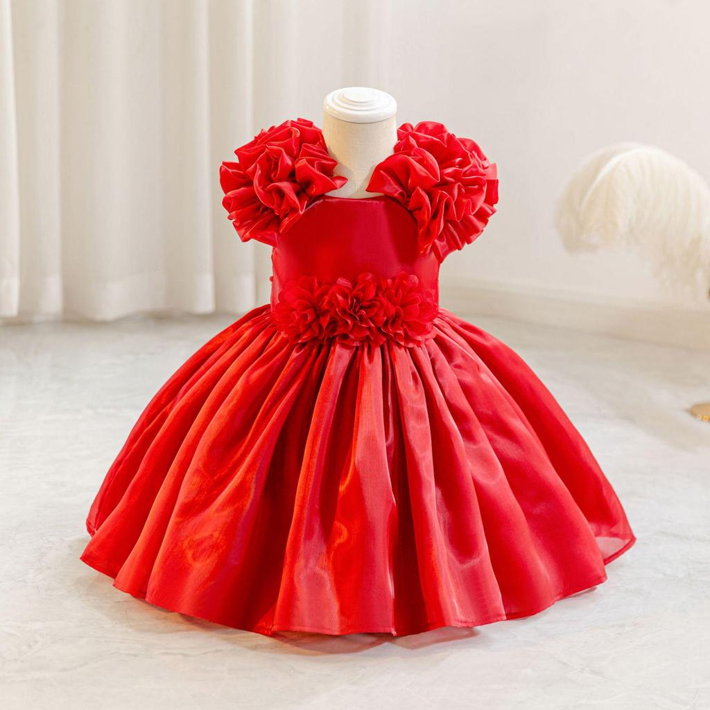 Toddler Fluffy Tulle Birthday & Wedding Princess Flower Girl Dress