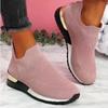 New Socks Women Mesh Breathable Platform Sneakers Fashion Slip on Flat Casual Shoes Ladies Vulcanized Shoes Zapatillas Mujer