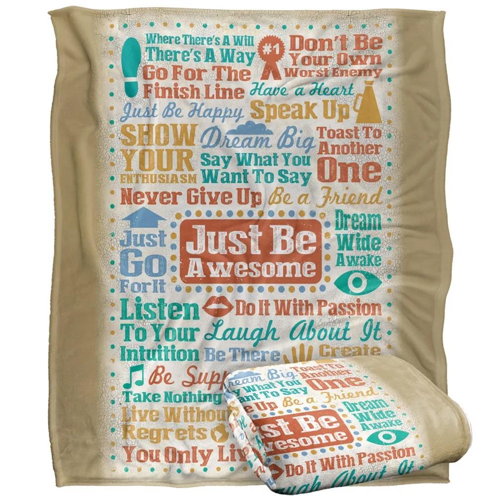 Retrorocket Studio Just Be Awesome Seidige Supersofte Decke