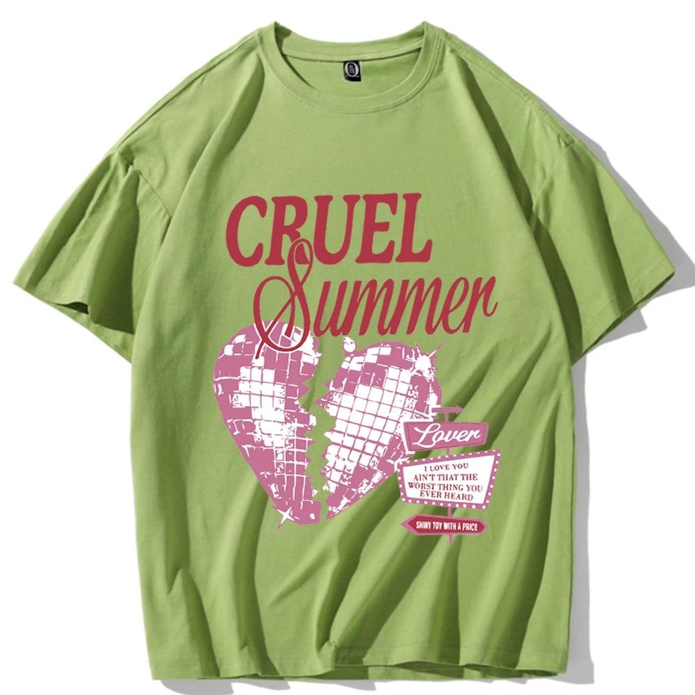 Cruel Summer Shirt Taylor Lover Shirt Cadeau voor Fans Lover Muziekalbum Shirt Swiftie Shirt O-Hals Leuke Shirts met Korte Mouwen Unisex