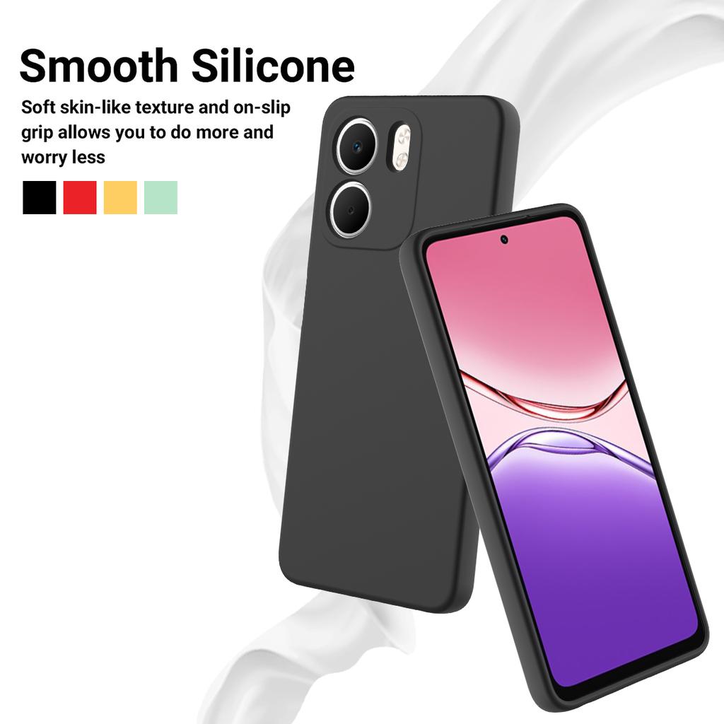 For Oppo A5x 5G/Oppo A5x 4G Liquid Silicone Case Phone Back Cover with Hand Strap