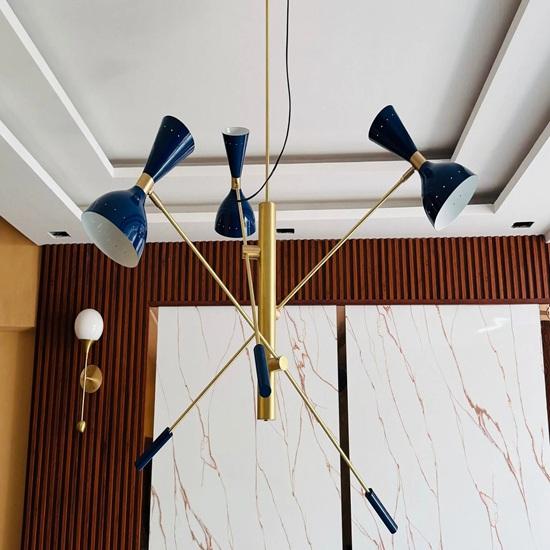 109.22 cm Brass Sputnik Chandelier Mid Century Modern Light Fixture Decorative Gift