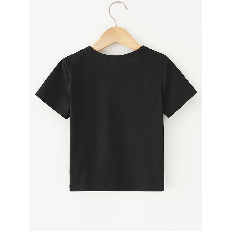 European sizes Boys' Casual Crew Neck T-Shirt, Short Sleeve Regular Fit Summer Top with "Pop Pop'S Little Guy" Print for Children - Weekend  Wear