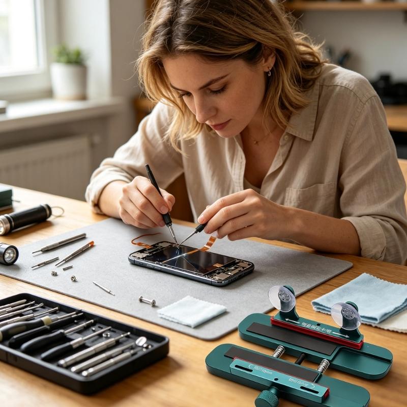Circuit Board Holder Fixing Clamping Tool For Smartphones with Strong Suction Cup And Flexible Mounting