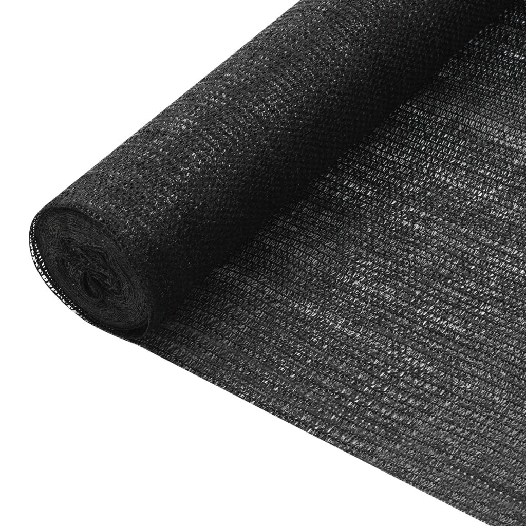 vidaXL Zaunblende Schwarz 1,8x25 M HDPE 75 G/m²