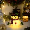 New Luminous Snowman Ornament with Lights – Christmas Snowflake Figurine, Ideal Holiday Gift for Children