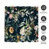 Elegant Midnight Floral Bath Curtain - Luxurious Flowers & Leaves, Waterproof Home Decor Adds Sophistication To Your Bathroom