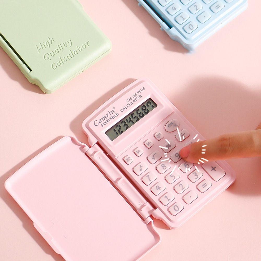 Lightweight Student Stationery 8 Digits School Supplies New Mini Flip Calculator Student