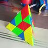 Pyramid Speed Cube 4x4x4 Stickerless Triangle Brain Teaser Puzzle for Kids Boys Girls Educational Toys Best Gifts Cubo Mágico