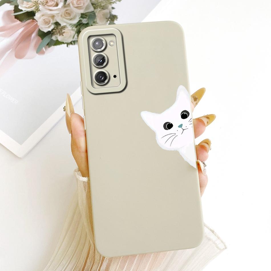 Für Samsung Galaxy S20 S20+ S20FE Niedliche Katze Blume Handyhülle Für Samsung S 20 S20 FE 4G 5G Stoßfeste Weiche Silikon-Stoßfänger